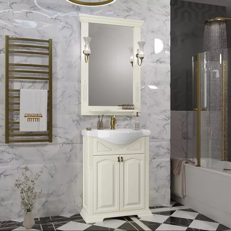 Тумба с раковиной Opadiris Риспекто 65 слоновая кость