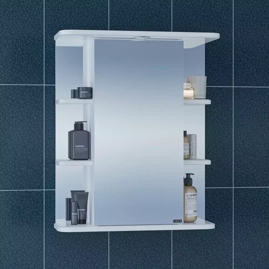 Зеркало-шкаф Санта Герда 60 свет, белый