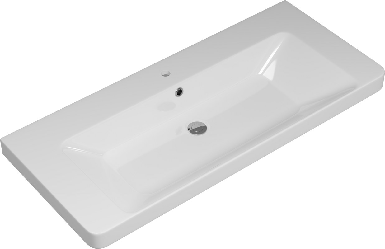 Тумба с раковиной напольная Dreja Luxury Plus 105 см, серый базальт