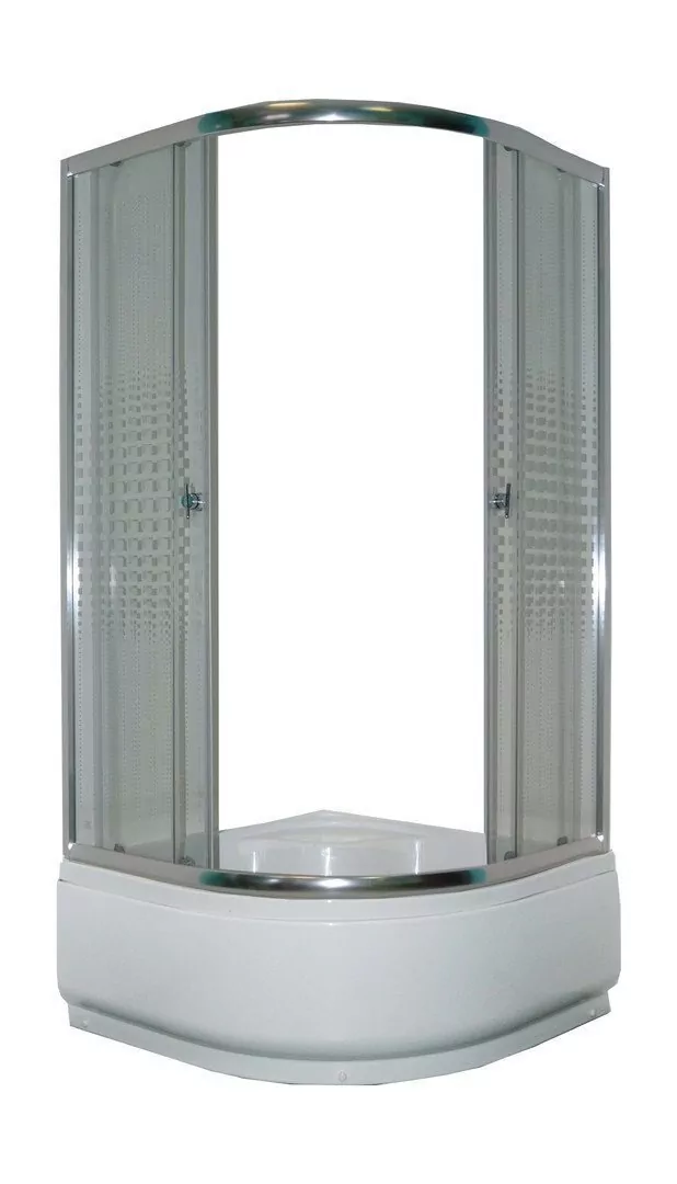 Душевой уголок Parly Z9011 полукруглый 1/4, с высоким поддоном, прозрачное стекло, хром