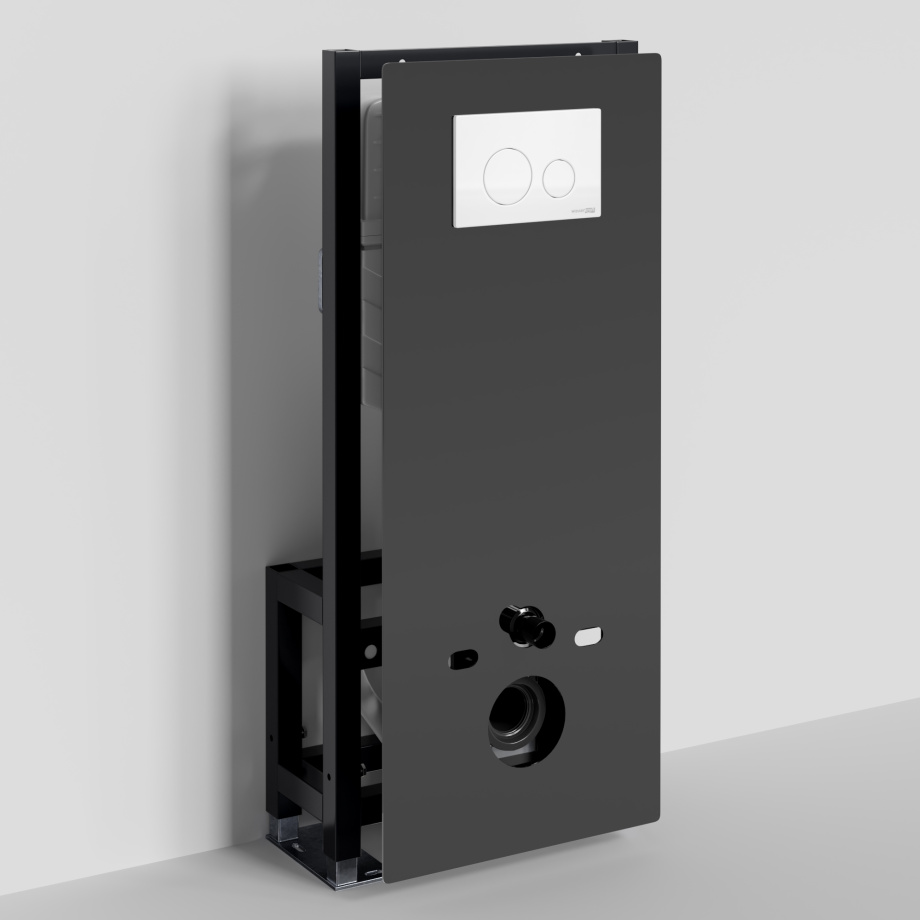 Инсталляция WasserKraft Glan 66TLT.010.ME.BL.WM02 для подвесного унитаза, с кнопкой