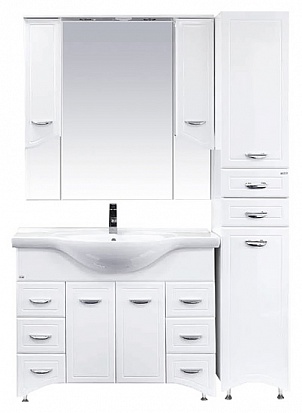 Пенал Misty Дрея 35 напольный, R, белый