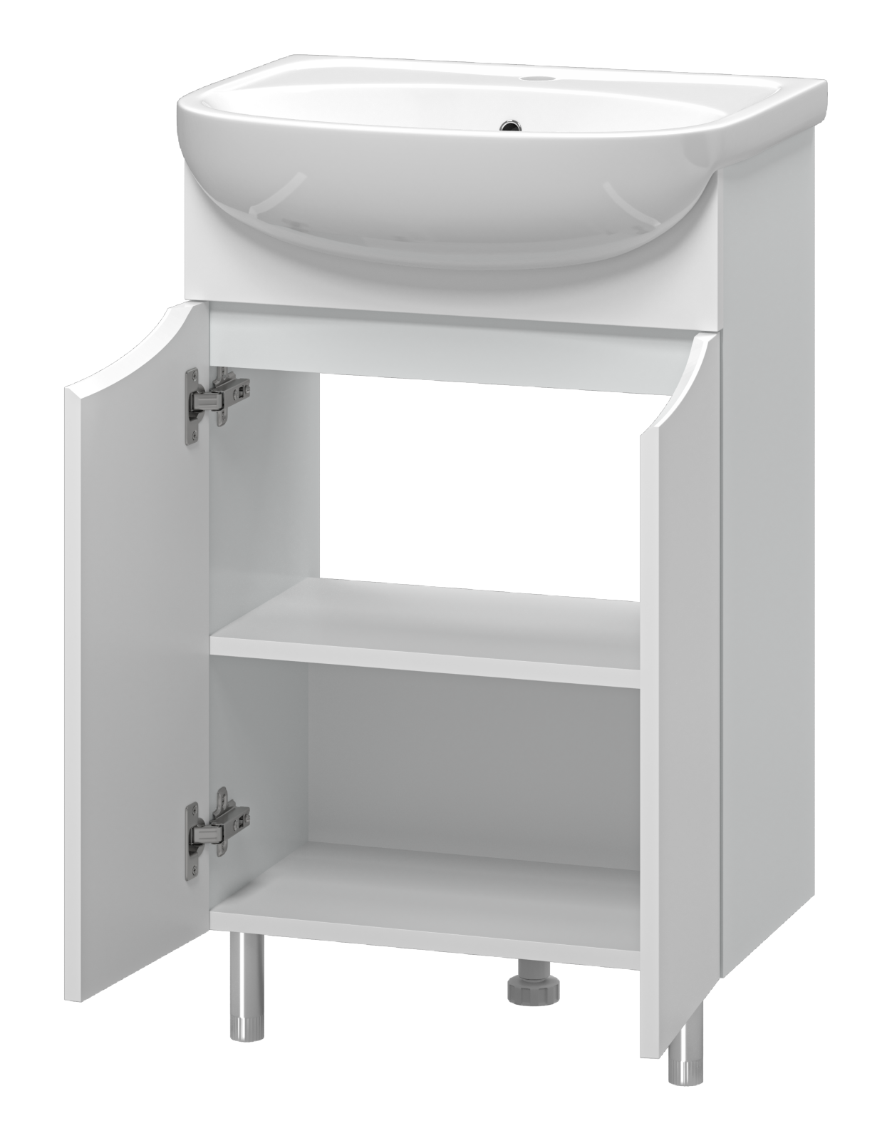 Тумба с раковиной Misty Смайл 50 белый