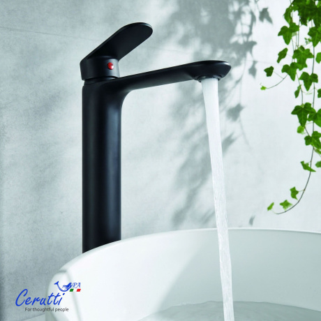 Смеситель для раковины Ceruttispa Орацио XLMB (ORAZIO XLMB) из латуни, цвет черный матовый