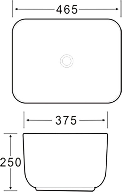 Раковина SantiLine SL-1112MB накладная, черный матовый