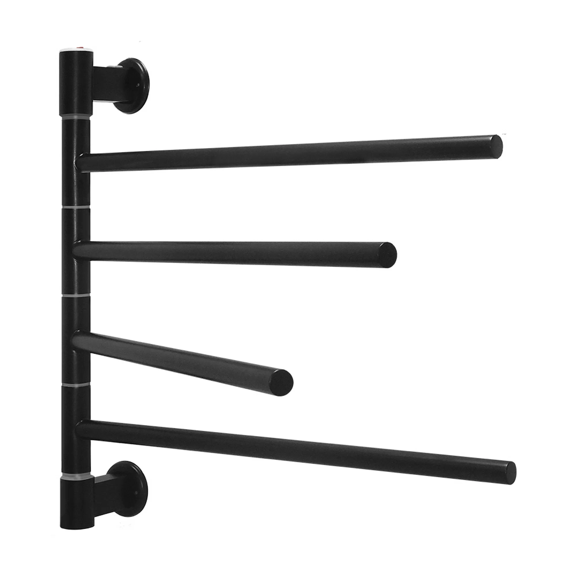 Полотенцесушитель электрический Energy I - G4 черный матовый, поворотные секции, скрытое/наружное подключение