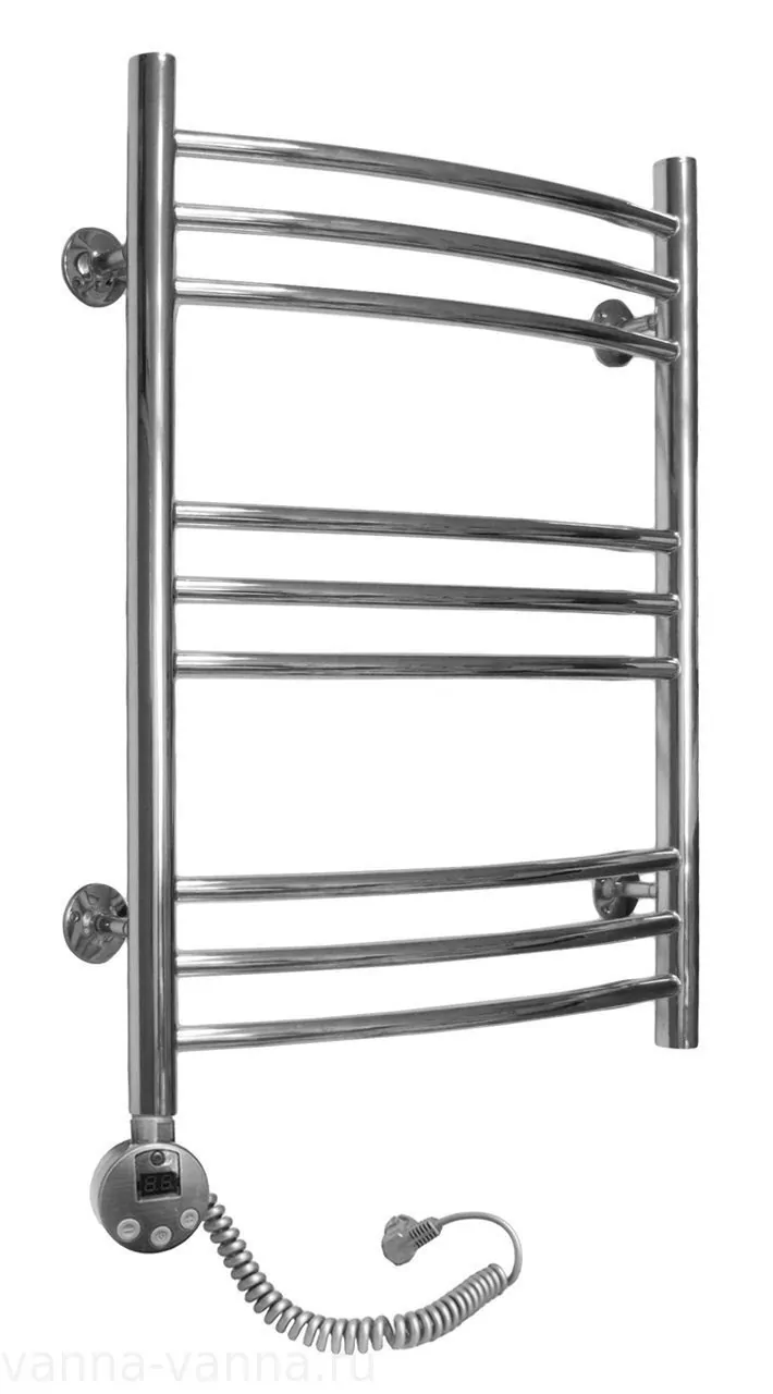 Полотенцесушитель электрический Domoterm Калипсо П9 500x700 EL с терморегулятором, левый, хром