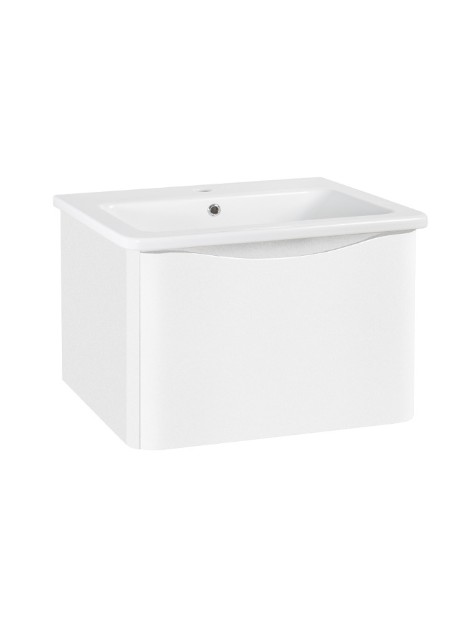 Тумба подвесная Runo Тоскана 80 с раковиной Никсон 80, белый