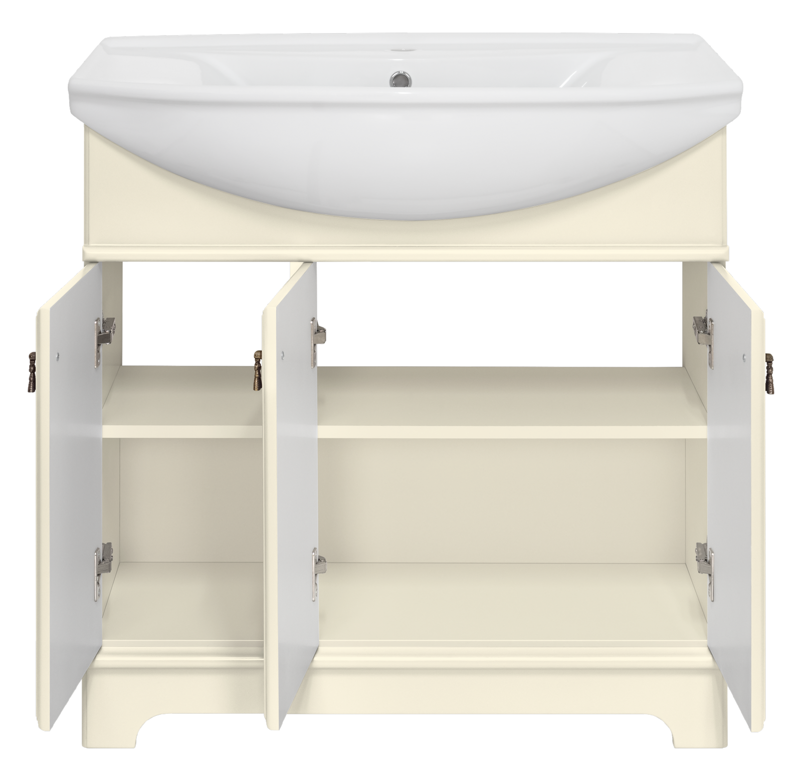 Тумба с раковиной Misty Лувр 85 слоновая кость