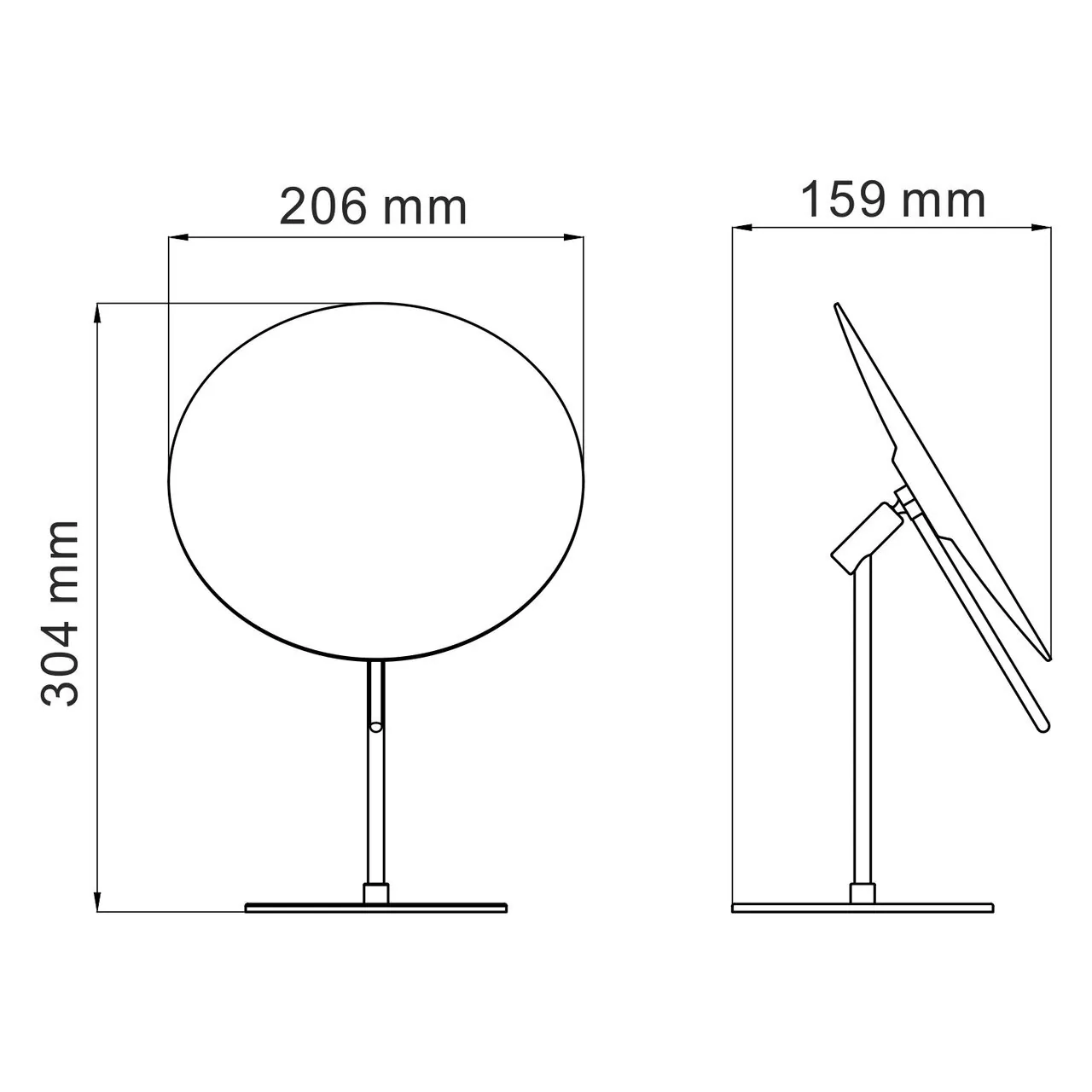 Зеркало косметическое WasserKraft K-1002 хром