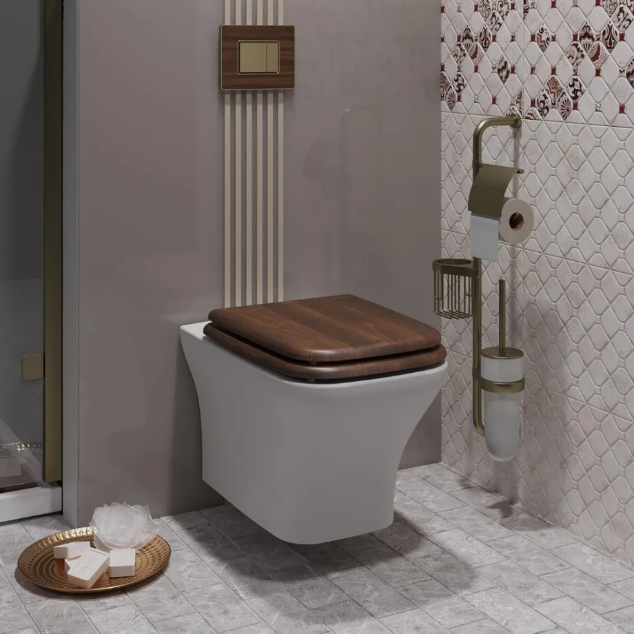 Унитаз подвесной Opadiris Кантара OS74712N белый, светлый орех