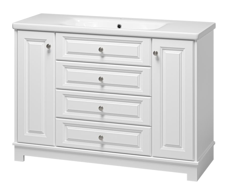 Тумба с раковиной Misty Ларго 120 белый