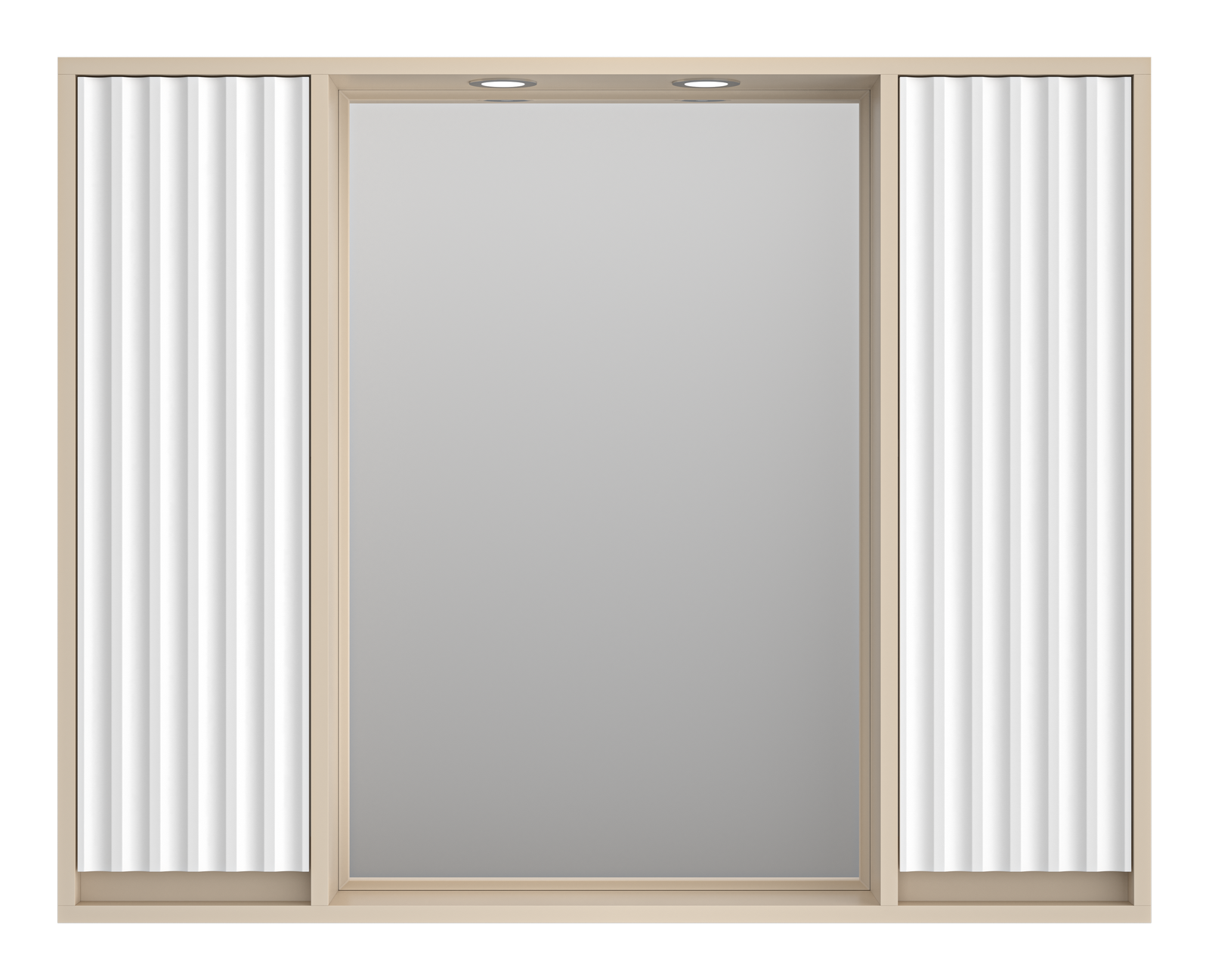 Зеркало-шкаф Brevita Balaton 100, белый/бежевый