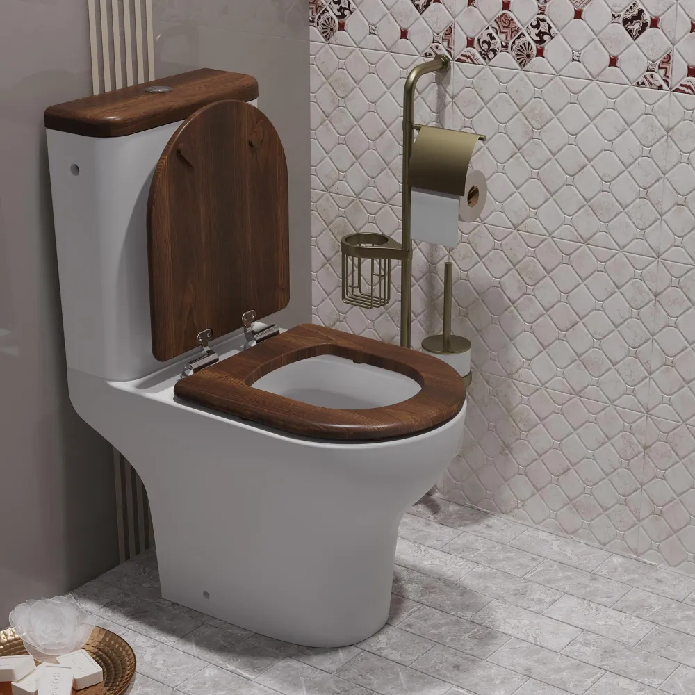 Унитаз-компакт Opadiris Палермо OS24724N белый, светлый орех