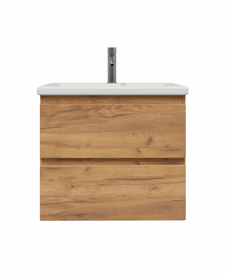 Тумба подвесная SanStar Riana 60 с раковиной Como 60 (комплект), Gold Craft