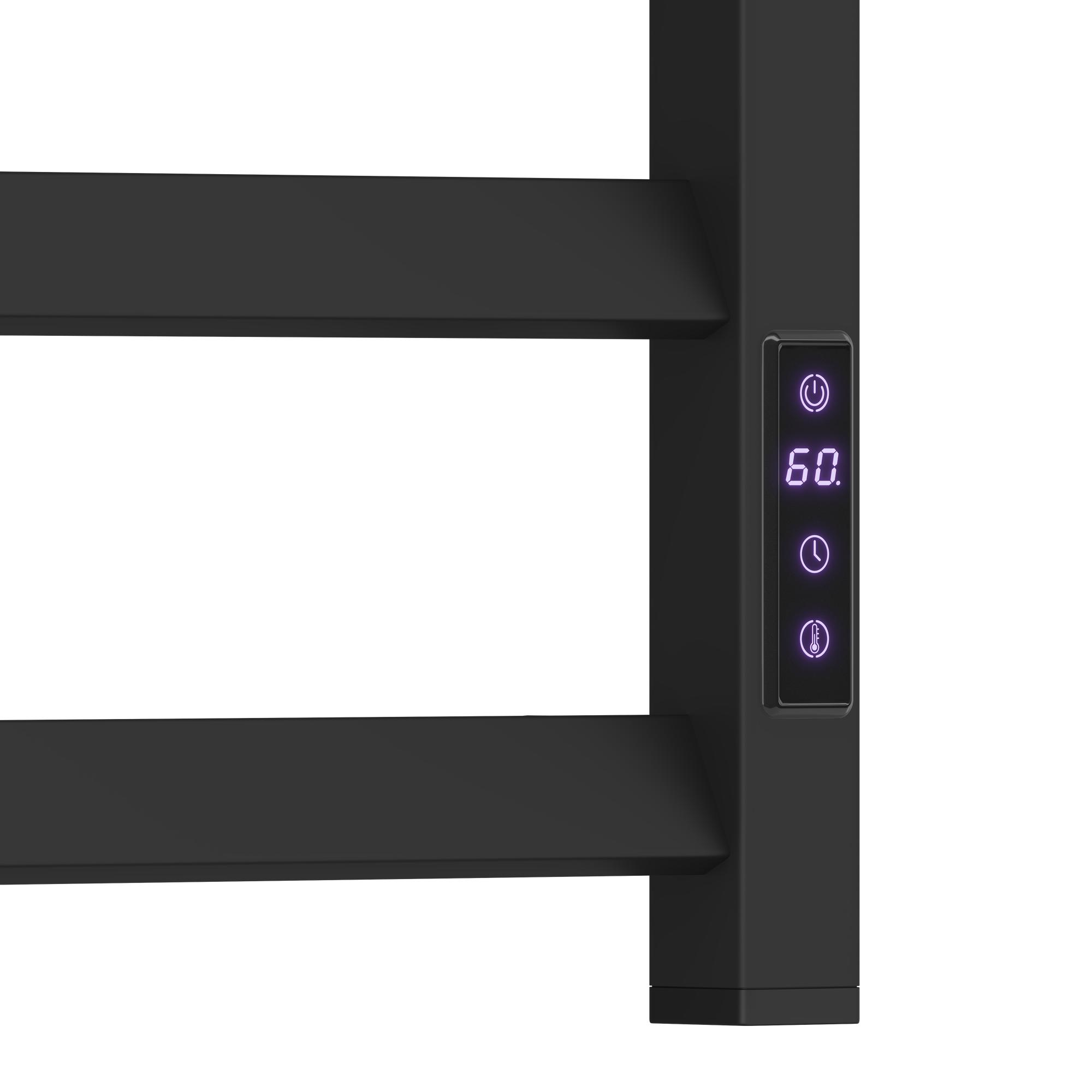 Полотенцесушитель электрический APEXTERMO Galaxy GL00164BM 600x400, черный матовый