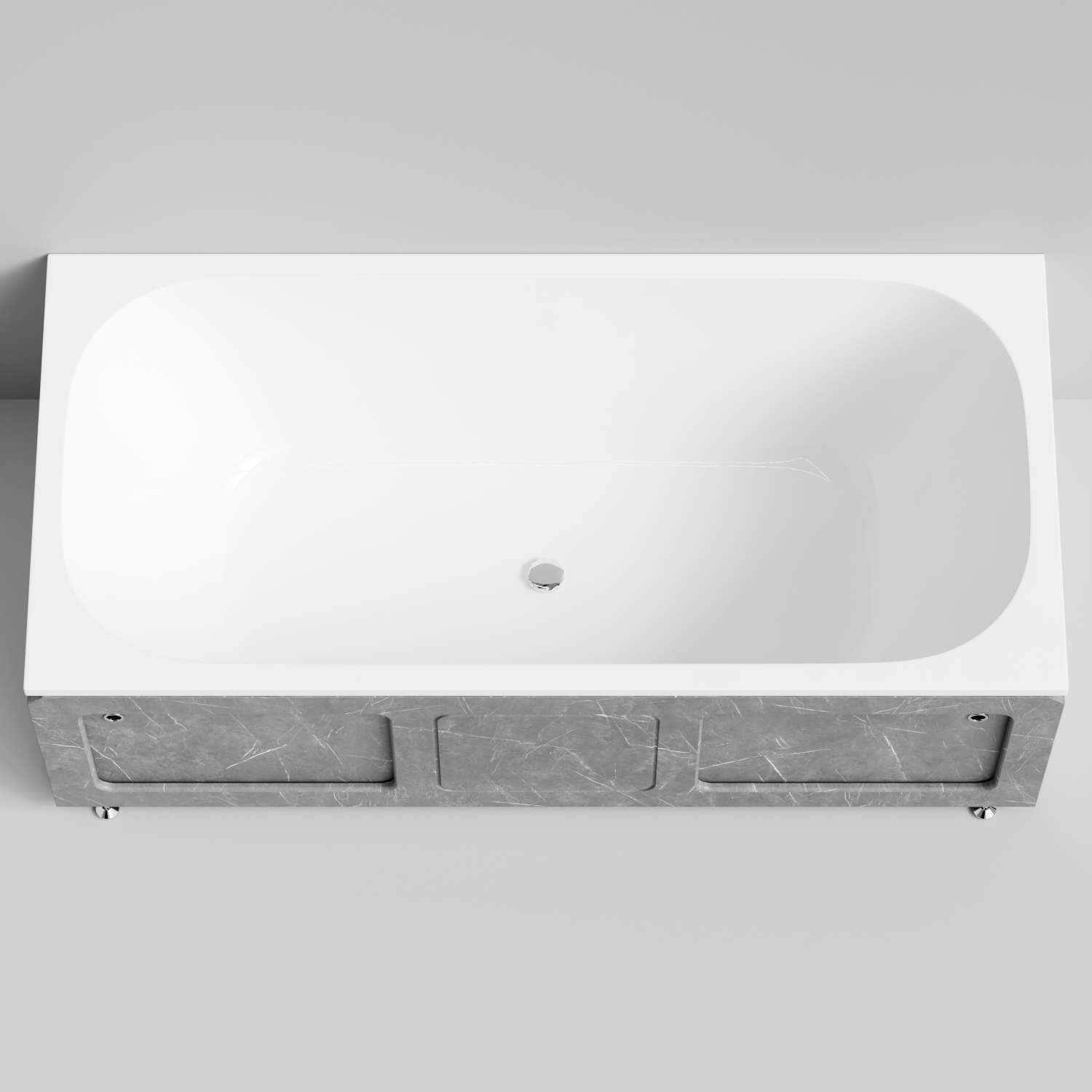 Экран под ванну Vod-ok Хит 180 раздвижной Мрамор Серый софт тач