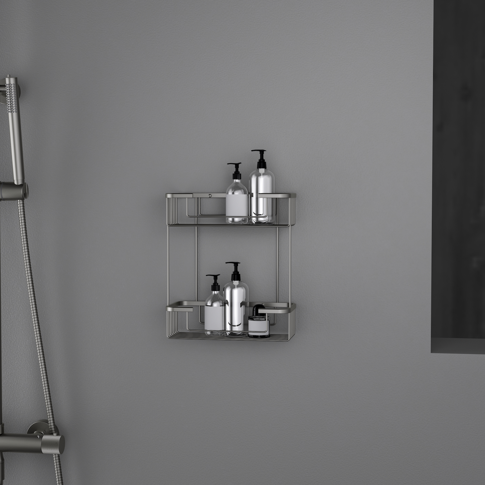 Полка двойная Timo Saona 13083/18 черное золото