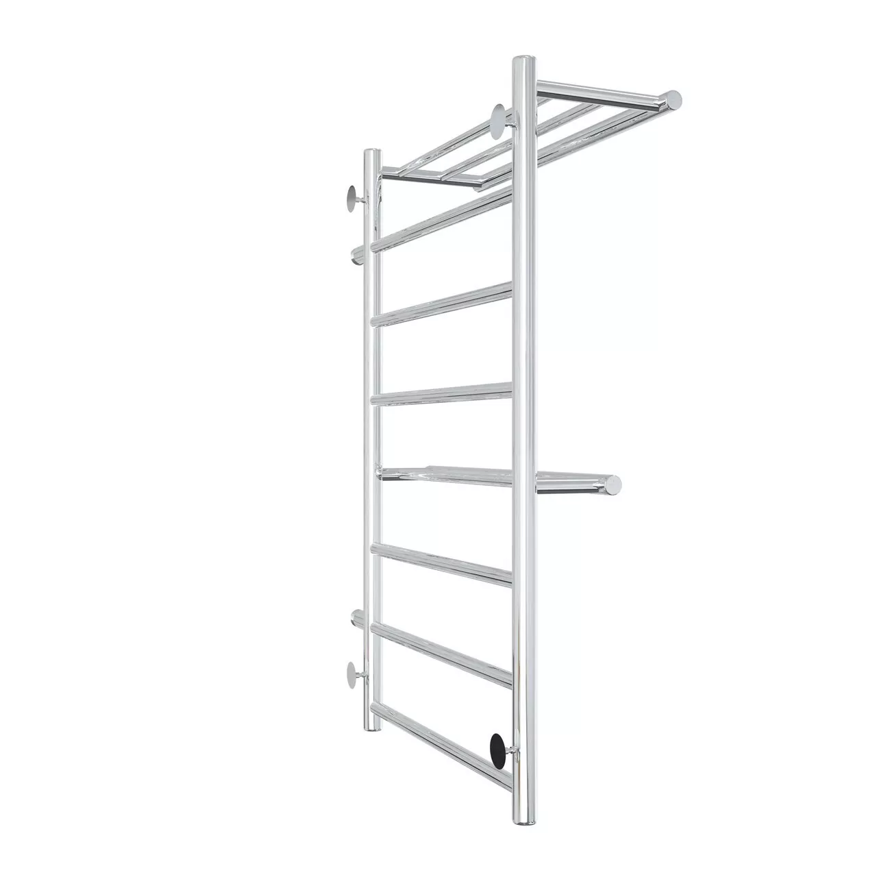 Полотенцесушитель водяной Laris Лавина П9 500х800 R МЦ 500-1, боковой, с полкой, хром