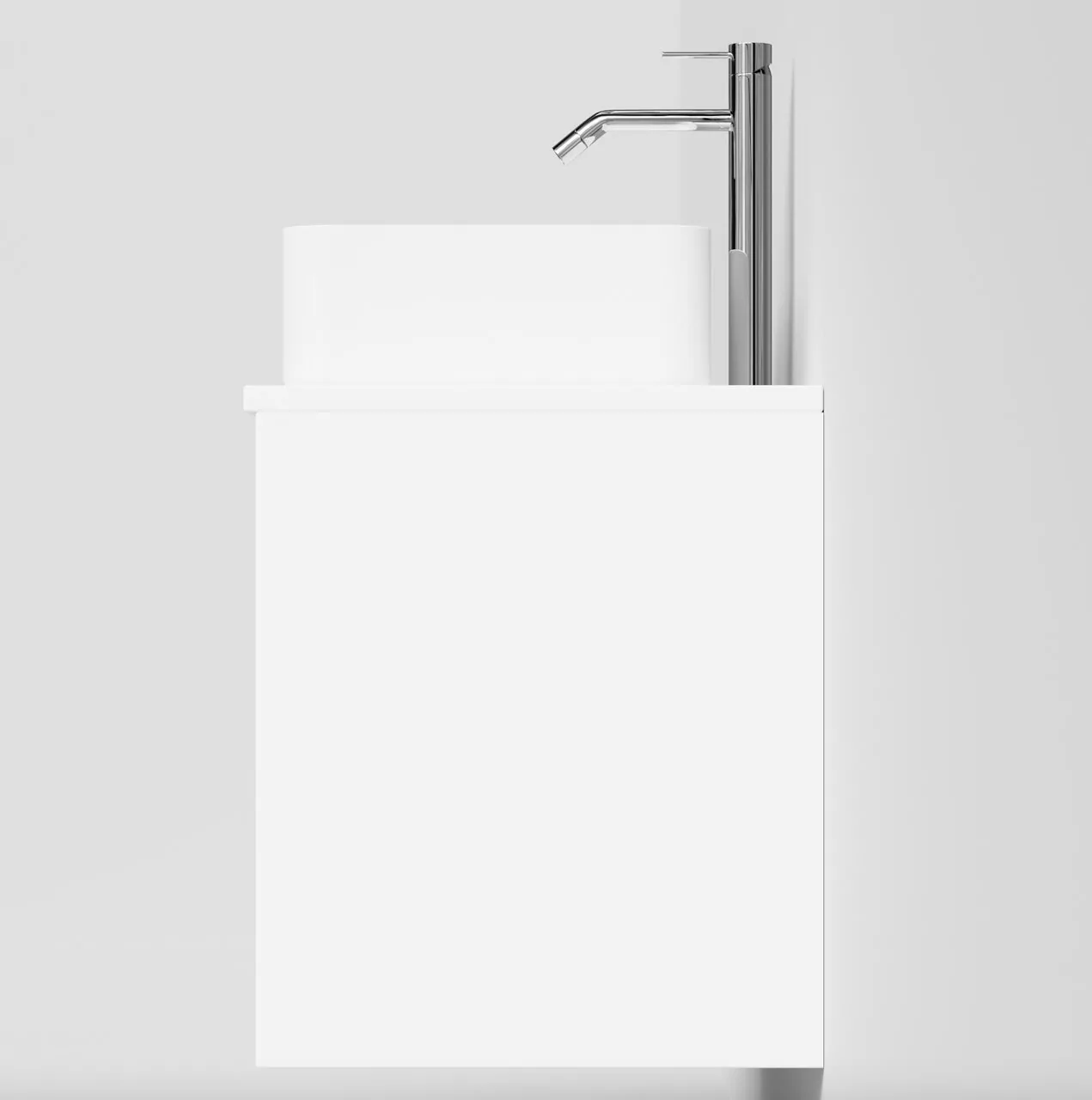 Тумба подвесная Vod-ok Аурум 80 с раковиной Олимпия 560, белый + 7 цветов