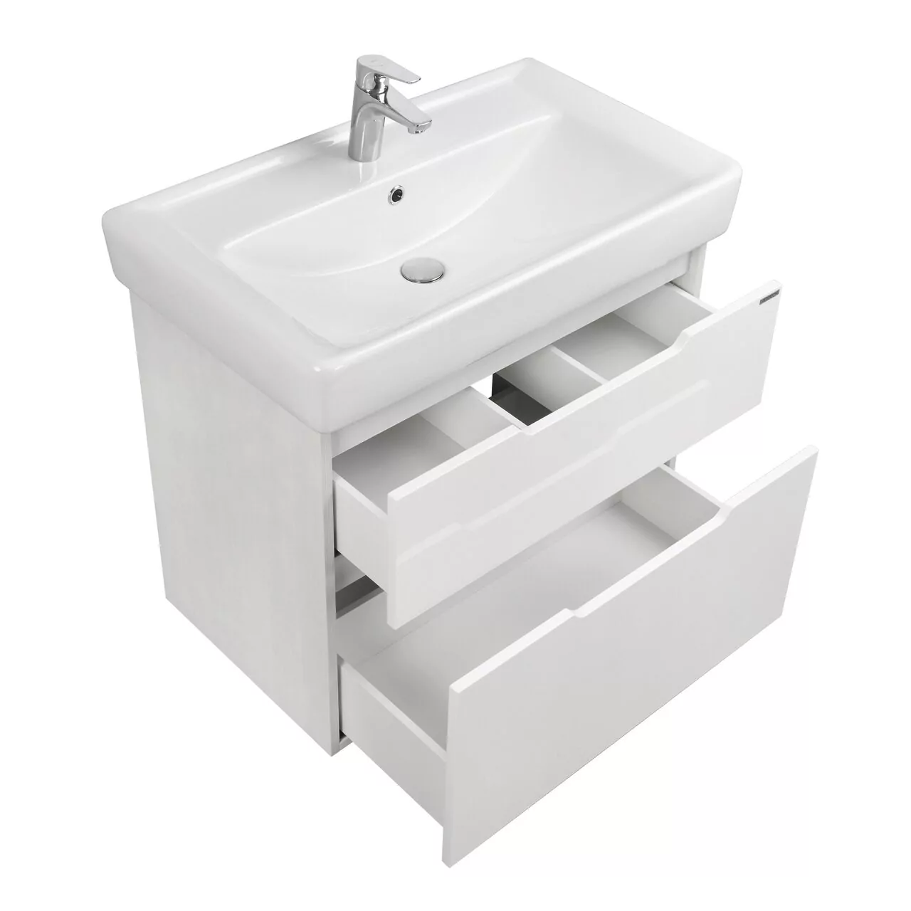 Тумба напольная Aquaton Дакота 80 с раковиной Тигода 80 белый/выбеленное дерево