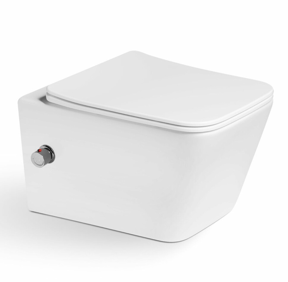 Унитаз-биде SantiLine SL-5004SM-BD подвесной, белый