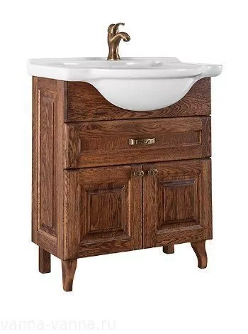 Тумба с раковиной Vod-ok Elite Дубини 65 напольная, орех, венге