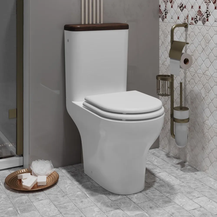 Унитаз-компакт Opadiris Палермо OS24723A белый, антикварный орех