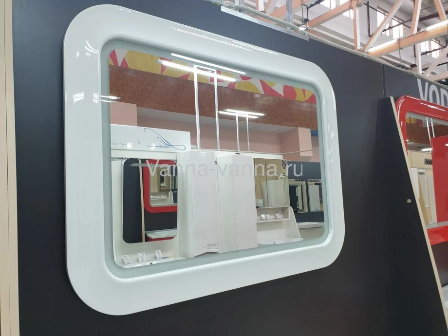 Зеркало Vod-ok Elite Арнелла 80 свет, белый