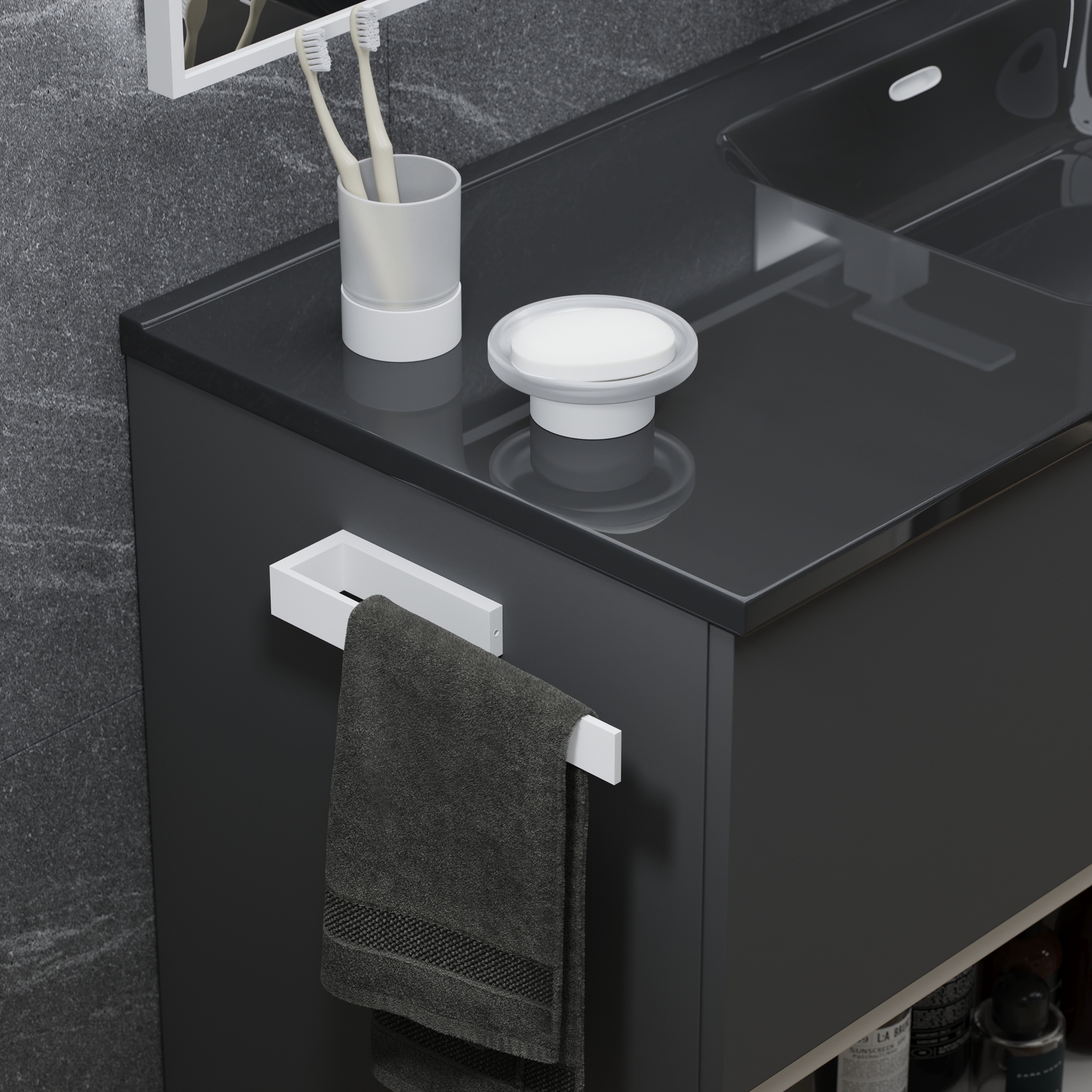 Стакан настольный для зубных щеток Timo Saona 13231/16 белый матовый