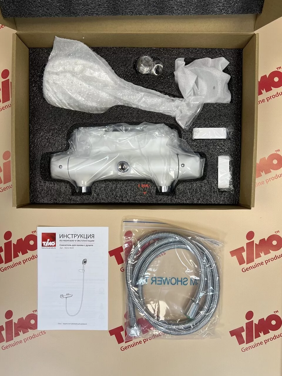 Смеситель для ванны Timo Helmi 4024/00-16Y хром/белый