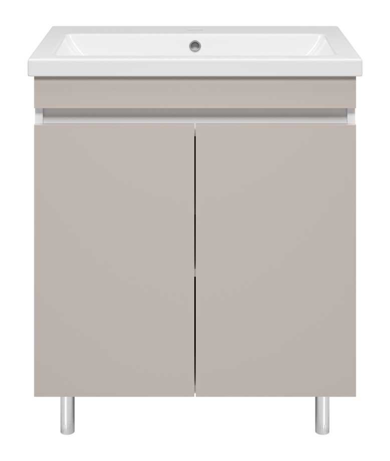 Тумба Misty Майна 70 с раковиной Como 70, напольный, сливки/белый