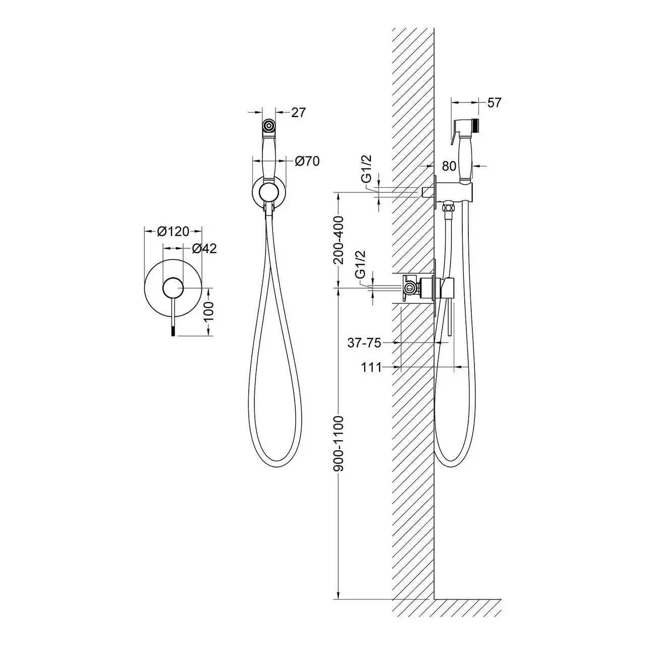 Смеситель с гигиеническим душем Timo Saona 2389/00SM хром