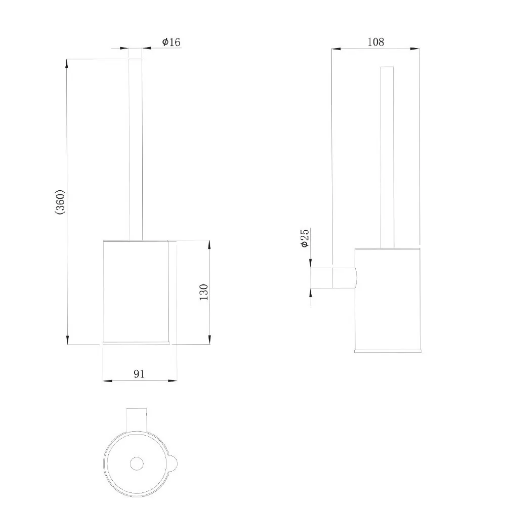 Ершик для унитаза Raiber Graceful RP-80010 хром