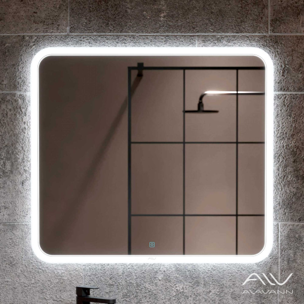 Зеркало Alavann Anna 90 свет, сенсор, антизапотевание, белый