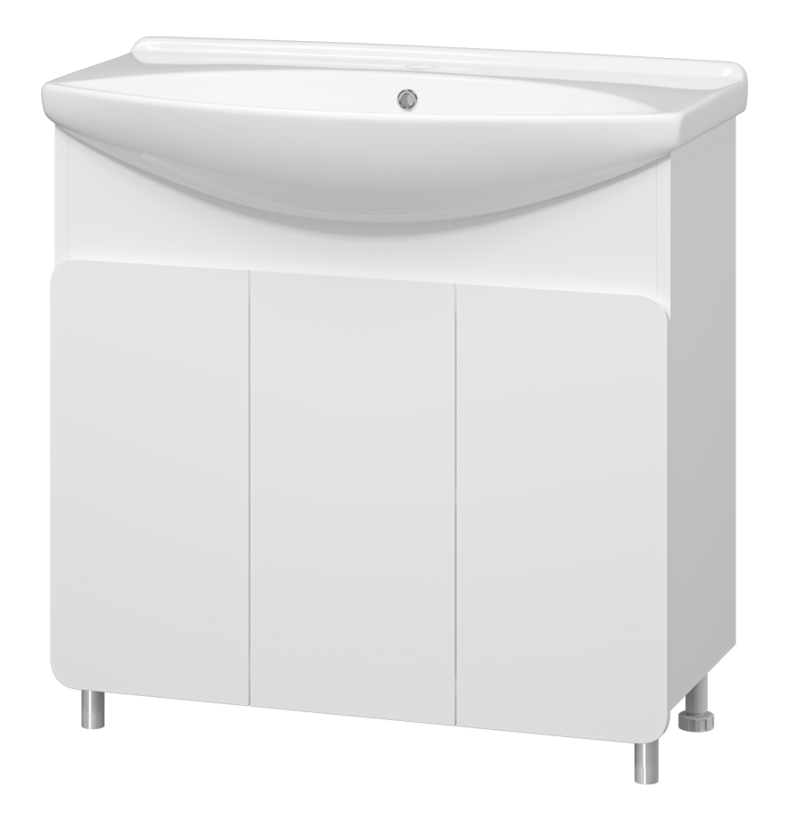 Тумба с раковиной Misty Чегет 85 белый