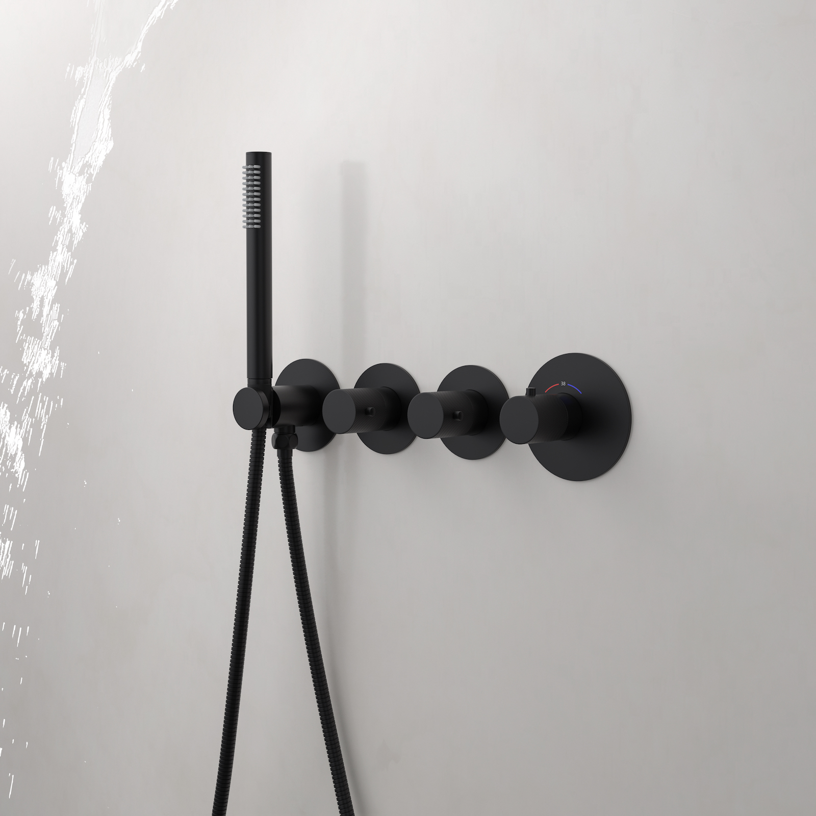 Душевая система встроенная с термостатом Timo Saona SX-2350/03SM черный