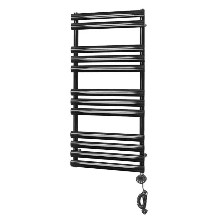 Полотенцесушитель электрический Domoterm Альфа П12 500х1130 ER правый, черный матовый