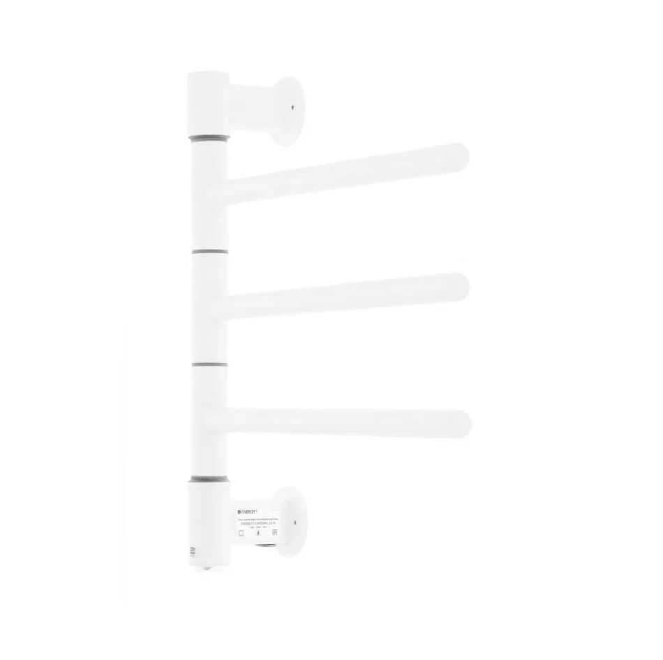 Полотенцесушитель электрический Energy I chrome G3K 44х40 поворотный, белый матовый