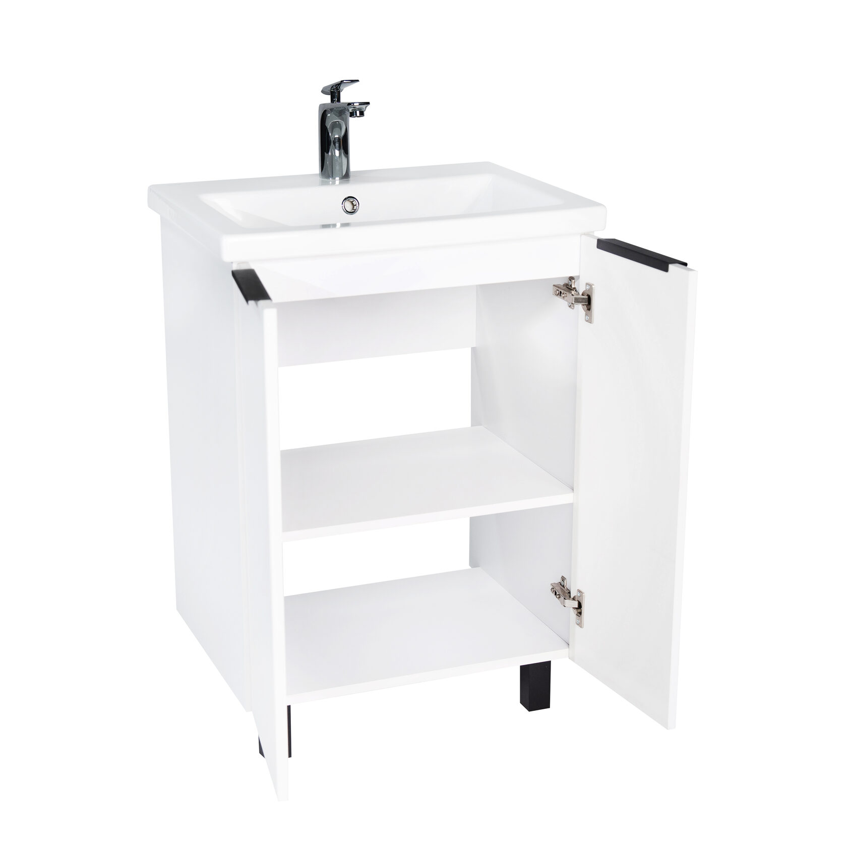 Тумба напольная Viant Берлин 60 с раковиной Moduo 60, белый