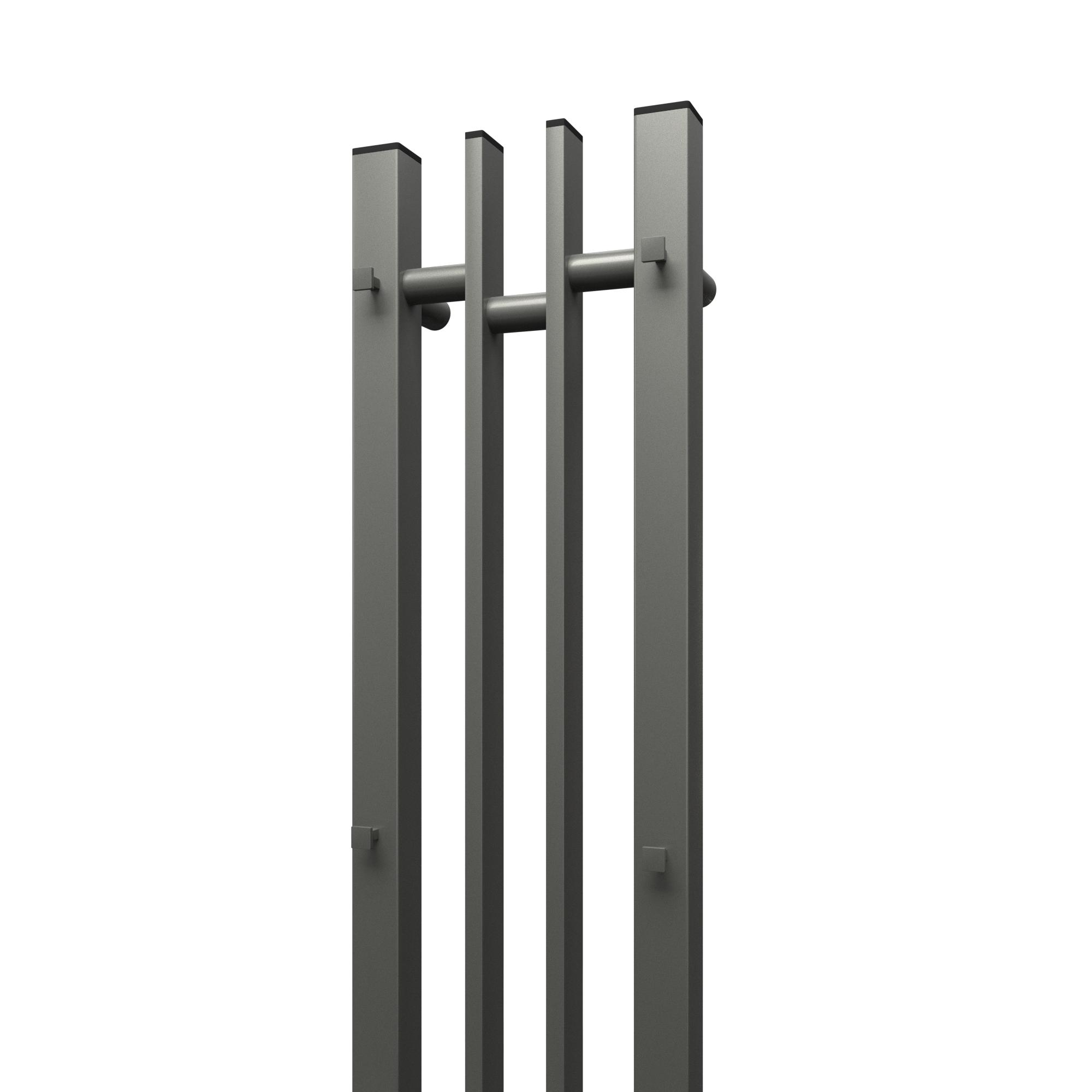 Полотенцесушитель электрический APEXTERMO Delta DL10182GF 800x140 с крючками, графит металлик