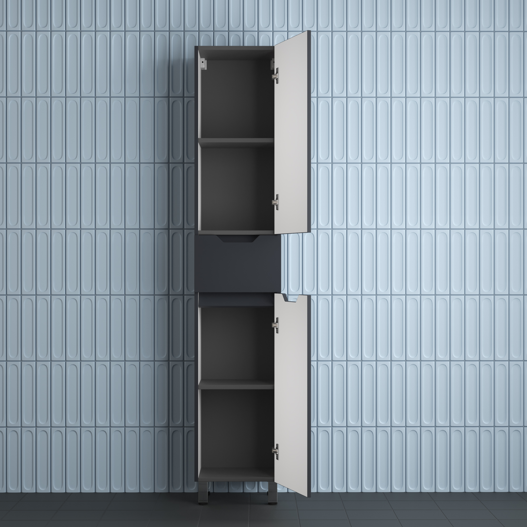 Пенал Style Line Остин 36 R, напольный, 1 ящик, графит