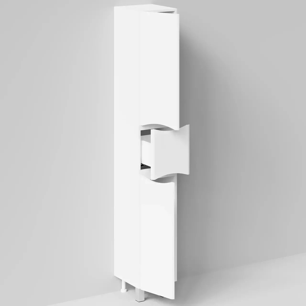 Пенал Vod-ok Адель 30 L/R, 2 двери, 1 ящик, напольный, белый + 13 цветов