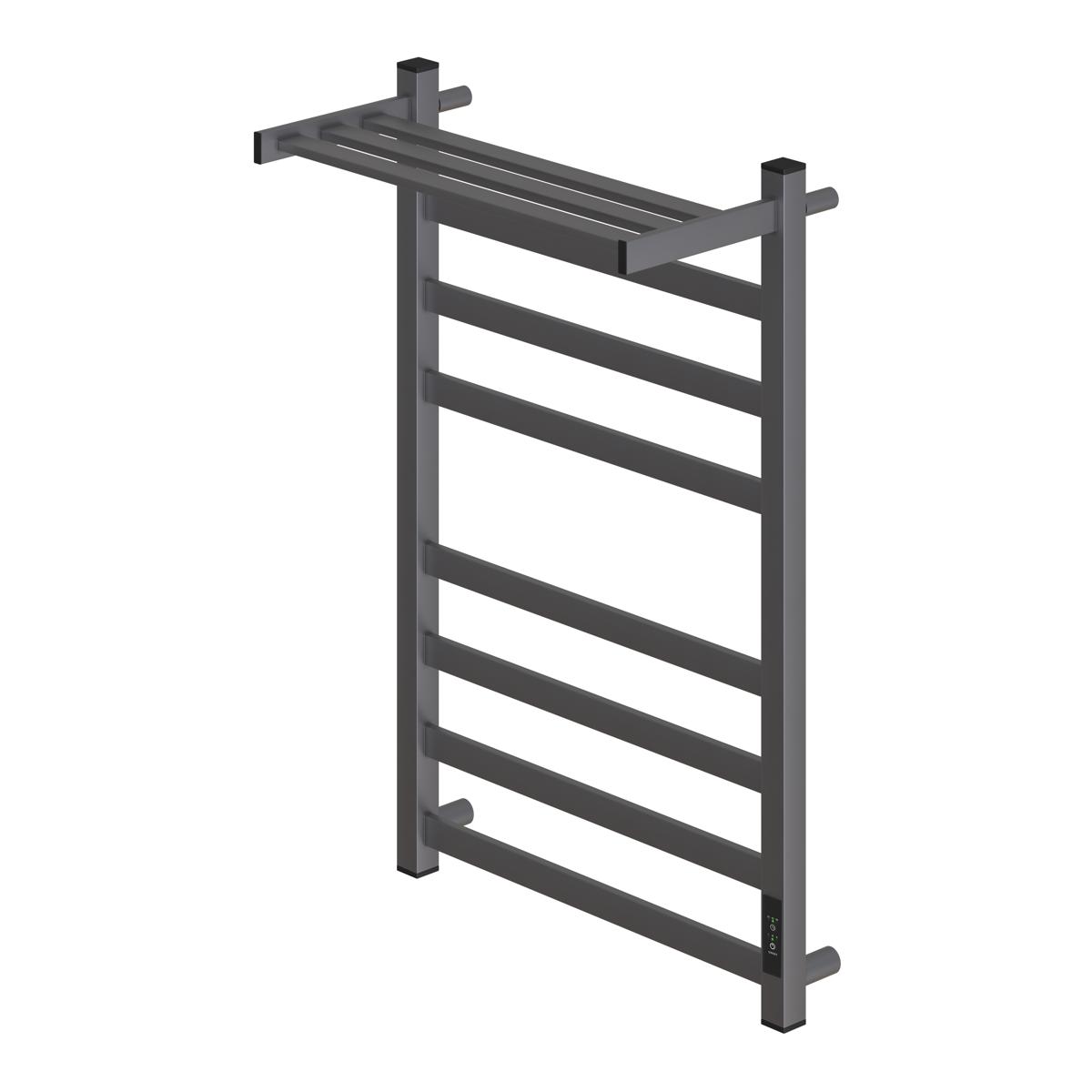 Полотенцесушитель электрический APEXTERMO Terra TR01185GM 800x500 с полкой, графит матовый