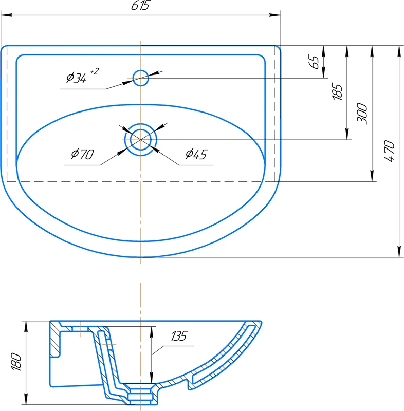 Тумба с раковиной Francesca Империя 60 напольная, белая