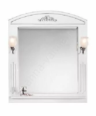 Зеркало Vod-ok Elite Кармен 65 свет, белый, патина золото, серебро от магазина Vanna-Vanna.ru!