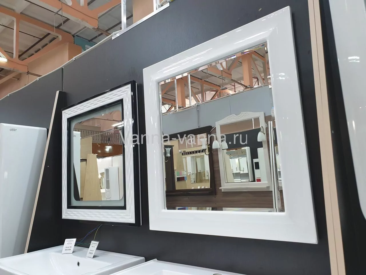 Мебель для ванной Vod-ok Elite Риккардо 100 два ящика, комплект, напольный, белый