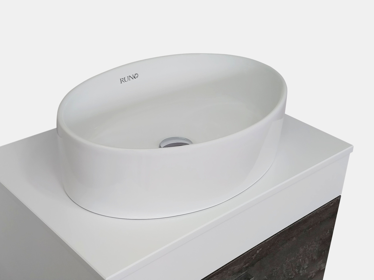 Раковина Runo OVALE 50 овальная, белый