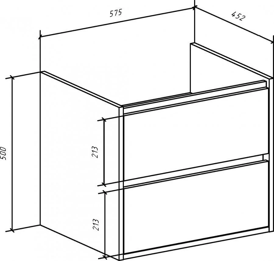 Тумба c раковиной Bellezza Лоренцо 60 подвесная 2 ящ. серебро