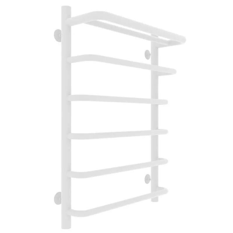 Полотенцесушитель водяной Laris Стандарт П6 500х700 с полкой, белый матовый